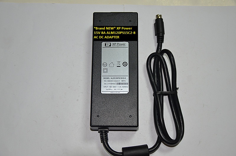 *Brand NEW* XP Power 15V 8A ALM120PS15C2-8 AC DC ADAPTER - Click Image to Close